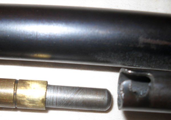 detail, Stevens No. 70 magazine tube, follower removed